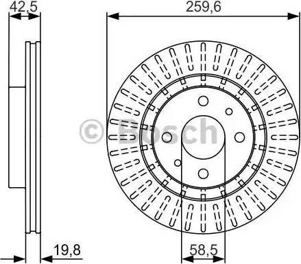 BOSCH 0 986 479 980 - Гальмівний диск autocars.com.ua