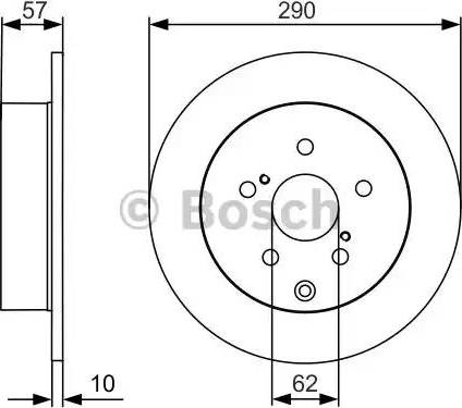 BOSCH 0 986 479 989 - Гальмівний диск autocars.com.ua