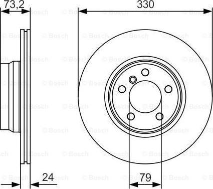 BOSCH 0 986 479 A06 - Гальмівний диск autocars.com.ua