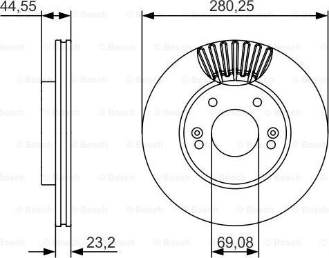 BOSCH 0 986 479 A12 - Гальмівний диск autocars.com.ua