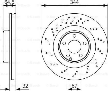 BOSCH 0 986 479 A17 - Гальмівний диск autocars.com.ua