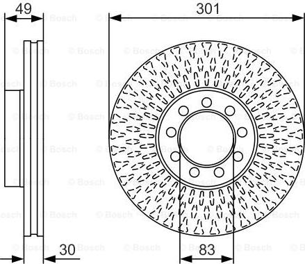 BOSCH 0 986 479 A23 - Тормозной диск avtokuzovplus.com.ua