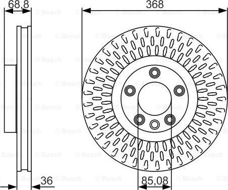 BOSCH 0 986 479 A33 - Гальмівний диск autocars.com.ua