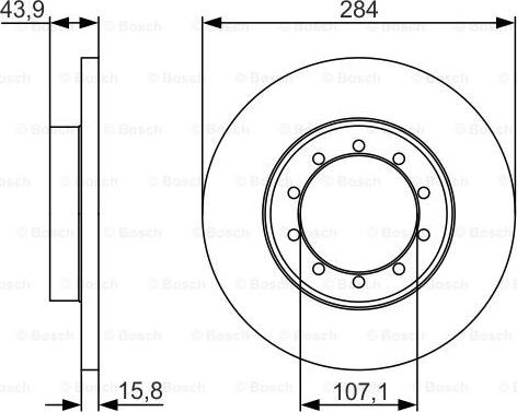 BOSCH 0 986 479 A34 - Тормозной диск avtokuzovplus.com.ua