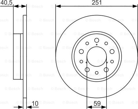 BOSCH 0 986 479 A37 - Тормозной диск avtokuzovplus.com.ua