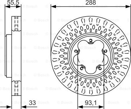 BOSCH 0 986 479 A49 - Тормозной диск avtokuzovplus.com.ua