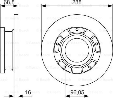 BOSCH 0 986 479 A50 - Тормозной диск avtokuzovplus.com.ua