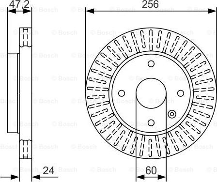 BOSCH 0 986 479 A54 - Тормозной диск avtokuzovplus.com.ua