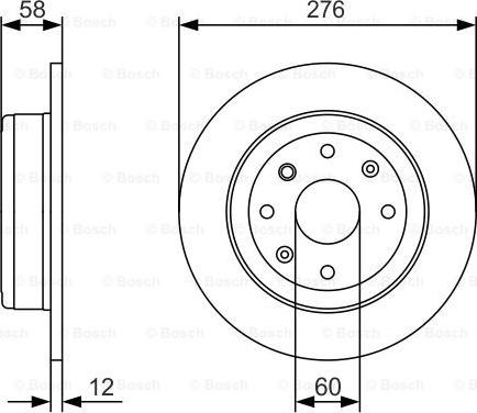 BOSCH 0 986 479 A56 - Гальмівний диск autocars.com.ua