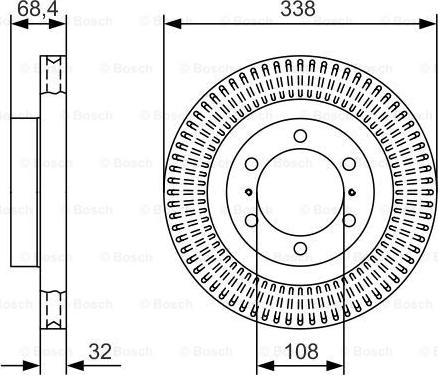 BOSCH 0 986 479 A65 - Гальмівний диск autocars.com.ua