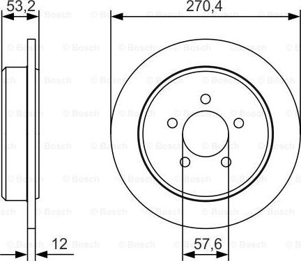 BOSCH 0 986 479 A80 - Тормозной диск avtokuzovplus.com.ua