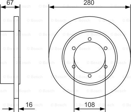 BOSCH 0 986 479 A94 - Гальмівний диск autocars.com.ua