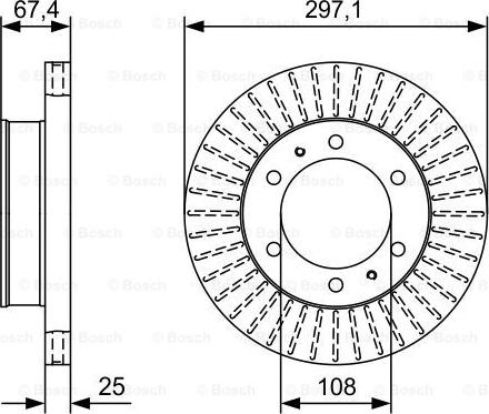 BOSCH 0 986 479 A96 - Гальмівний диск autocars.com.ua