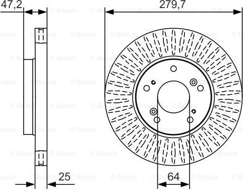 BOSCH 0 986 479 B01 - Гальмівний диск autocars.com.ua