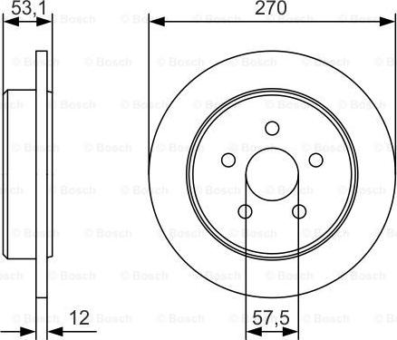 BOSCH 0 986 479 B08 - Гальмівний диск autocars.com.ua