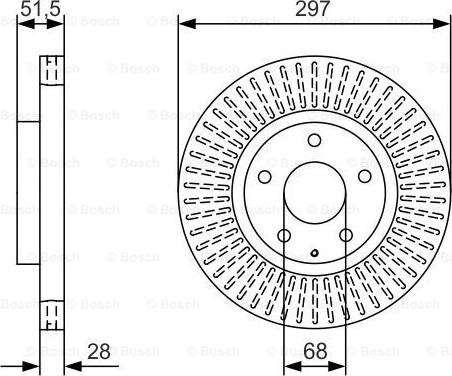 BOSCH 0 986 479 B15 - Гальмівний диск autocars.com.ua