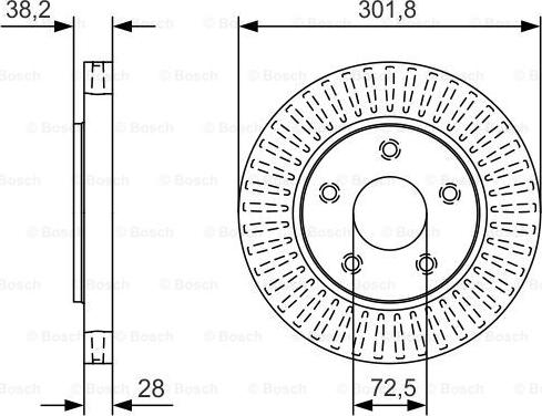 BOSCH 0 986 479 B17 - Гальмівний диск autocars.com.ua