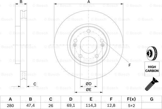 BOSCH 0 986 479 C07 - Тормозной диск autodnr.net