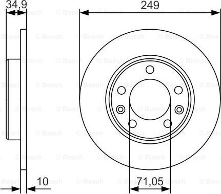 BOSCH 0 986 479 C23 - Гальмівний диск autocars.com.ua