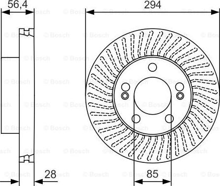 BOSCH 0 986 479 C31 - Гальмівний диск autocars.com.ua