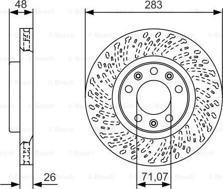 BOSCH 0 986 479 C35 - Тормозной диск avtokuzovplus.com.ua