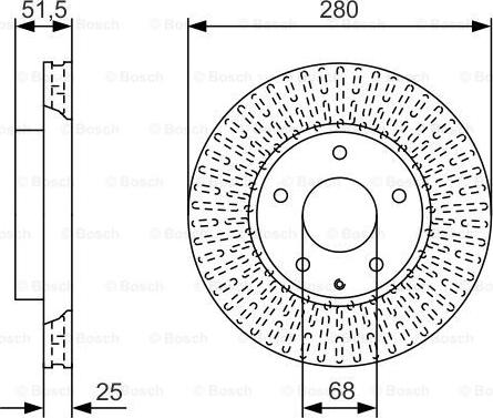 BOSCH 0 986 479 C36 - Гальмівний диск autocars.com.ua