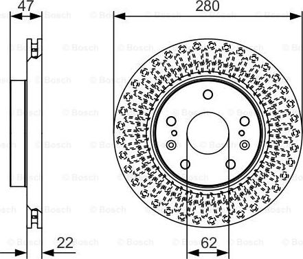 BOSCH 0 986 479 C40 - Тормозной диск avtokuzovplus.com.ua