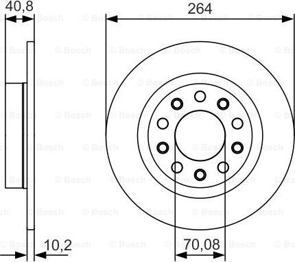 BOSCH 0 986 479 C41 - Тормозной диск avtokuzovplus.com.ua