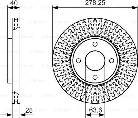 BOSCH 0 986 479 C48 - Гальмівний диск autocars.com.ua