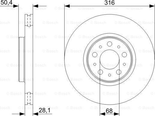 BOSCH 0 986 479 C85 - Гальмівний диск autocars.com.ua