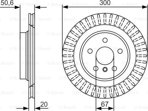 BOSCH 0 986 479 C95 - Тормозной диск avtokuzovplus.com.ua