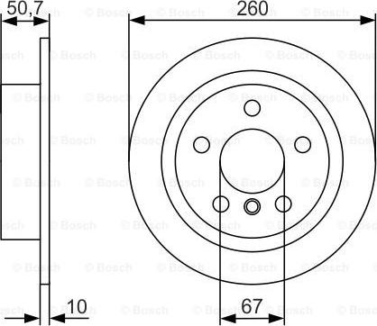 BOSCH 0 986 479 C96 - Гальмівний диск autocars.com.ua