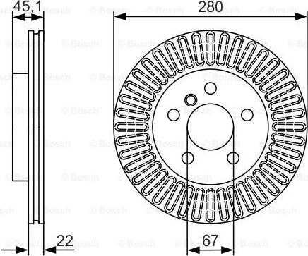 BOSCH 0 986 479 C97 - Гальмівний диск autocars.com.ua