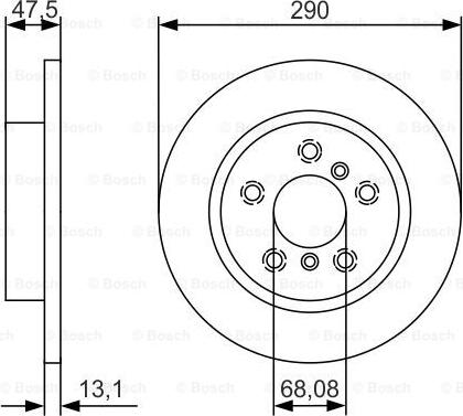 BOSCH 0 986 479 D17 - Гальмівний диск autocars.com.ua