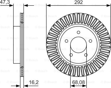 BOSCH 0 986 479 D20 - Гальмівний диск autocars.com.ua