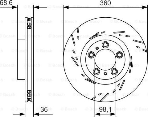 BOSCH 0 986 479 D22 - Гальмівний диск autocars.com.ua