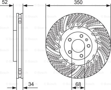 BOSCH 0 986 479 D26 - Тормозной диск avtokuzovplus.com.ua