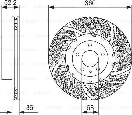 BOSCH 0 986 479 D29 - Гальмівний диск autocars.com.ua