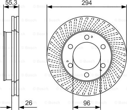 BOSCH 0 986 479 D33 - Гальмівний диск autocars.com.ua