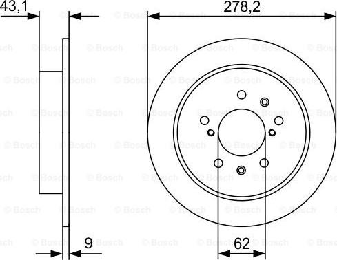 BOSCH 0 986 479 D34 - Гальмівний диск autocars.com.ua