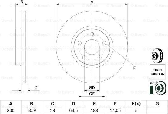 BOSCH 0 986 479 D44 - Тормозной диск avtokuzovplus.com.ua