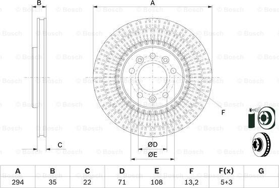 BOSCH 0 986 479 E32 - Тормозной диск avtokuzovplus.com.ua