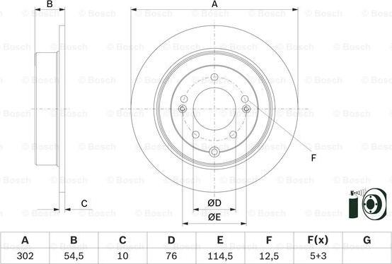 BOSCH 0 986 479 E45 - Тормозной диск avtokuzovplus.com.ua