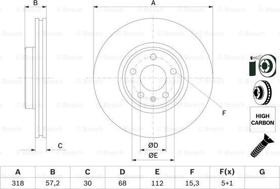 BOSCH 0 986 479 E49 - Тормозной диск avtokuzovplus.com.ua