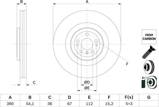 BOSCH 0 986 479 E96 - Тормозной диск avtokuzovplus.com.ua