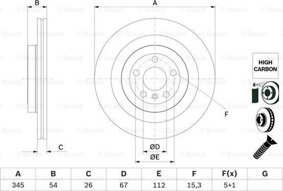 BOSCH 0 986 479 F69 - Тормозной диск avtokuzovplus.com.ua