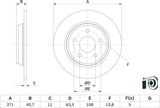 BOSCH 0 986 479 F78 - Гальмівний диск autocars.com.ua