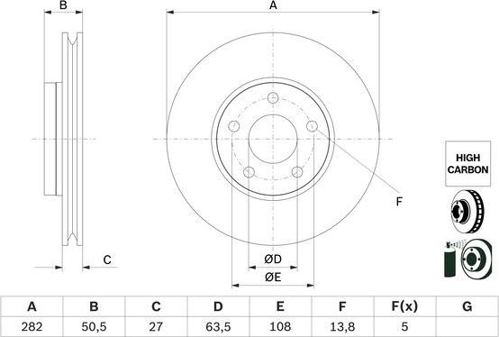 BOSCH 0 986 479 F81 - Тормозной диск avtokuzovplus.com.ua