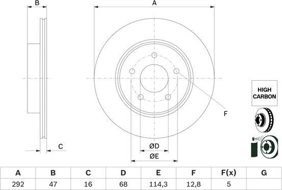 BOSCH 0 986 479 H09 - Тормозной диск avtokuzovplus.com.ua