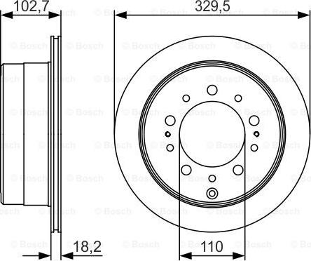 BOSCH 0 986 479 R15 - Гальмівний диск autocars.com.ua